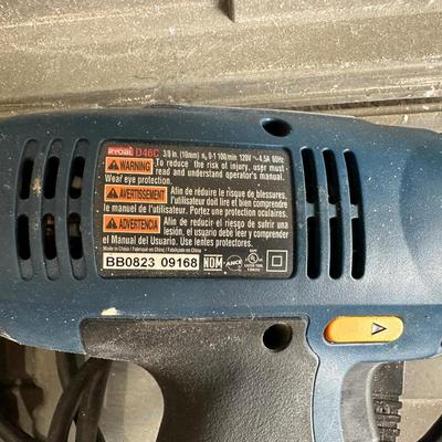RYOBI DRILL IN CASE, DRILL BITS & TUBING PIPE BENDER