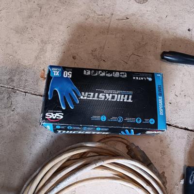 FOLDING WORK LIGHT, BOTTLE JACK, 4 WAY LUG WRENCH, GRINDING WHEELS
