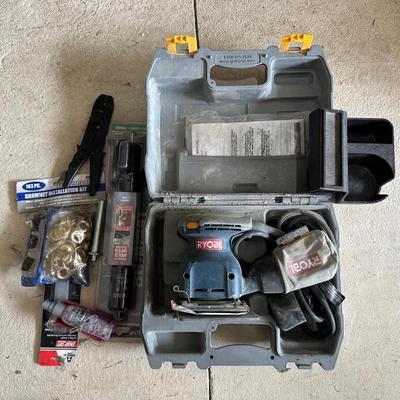 RYOBI PALM SANDER, NEW DOOR CLOSER, GROMMETS AND MORE
