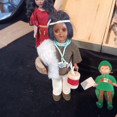 VINTAGE DOLLS AND A PLUSH BEAR