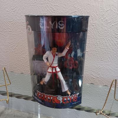 NIB KARATE ELVIS DOLL AND 2 COLLECTOR'S PLATES