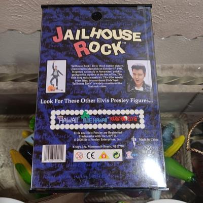 ELVIS NIB JAILHOUSE ROCK DOLL AND 2 COLLECTOR'S PLATES