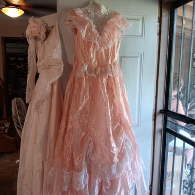 PRETTY IN PINK WEDDING GOWN AND A VICTORIAN STYLE DRESS