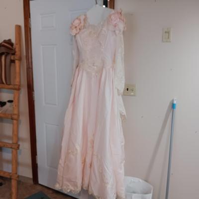 PRETTY IN PINK WEDDING GOWN AND A VICTORIAN STYLE DRESS
