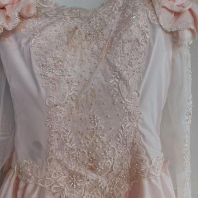 PRETTY IN PINK WEDDING GOWN AND A VICTORIAN STYLE DRESS