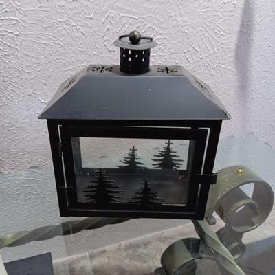FLAMELESS CANDLES AND 3 CANDLE LANTERNS