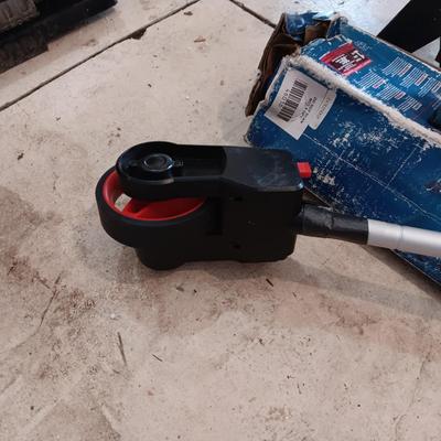 BOSCH LASER LIGHT LEVEL W/TRIPOD, MEASURING WHEEL, JACK STANDS AND MORE
