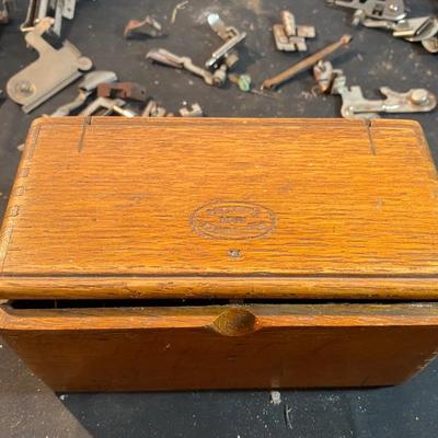 Vintage Sewing Machine Parts Box