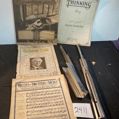 Antique Music and Music Stand