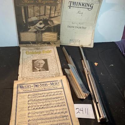 Antique Music and Music Stand