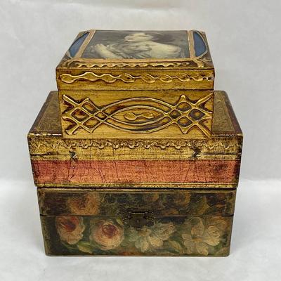 3 wood box Lot