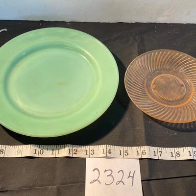 Fire King and Pink Depression Plates
