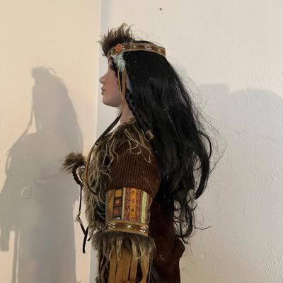 31" NATIVE AMERICAN PORCELAIN DOLL