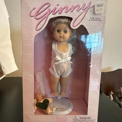 SEYMOUR MANN 27" PORCELAIN DOLL WITH NIB GINNY DOLL