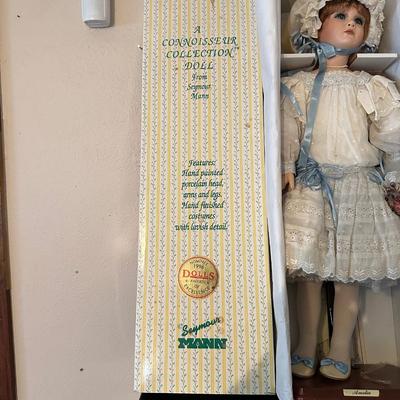 SEYMOUR MANN 27" PORCELAIN DOLL WITH NIB GINNY DOLL