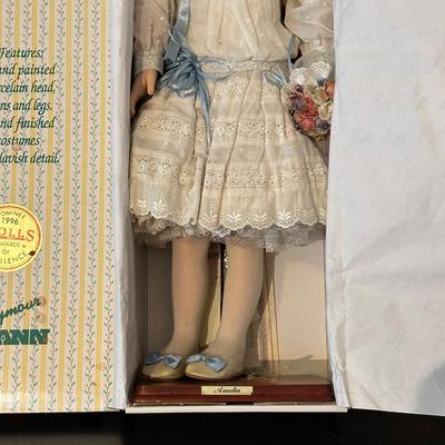 SEYMOUR MANN 27" PORCELAIN DOLL WITH NIB GINNY DOLL