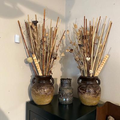 3 CLAY VASES
