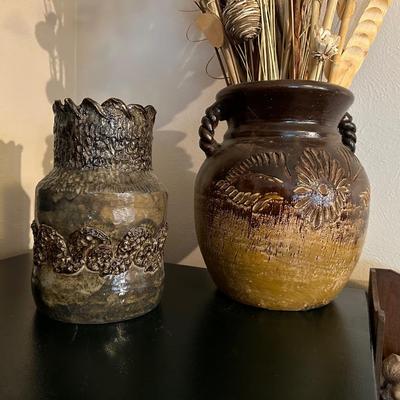 3 CLAY VASES