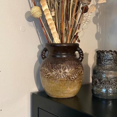 3 CLAY VASES