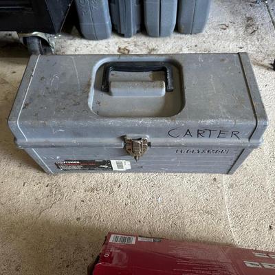 TOOL BOX, MINI CABLE WINCH PULLER, RATCHET STRAPS AND MORE