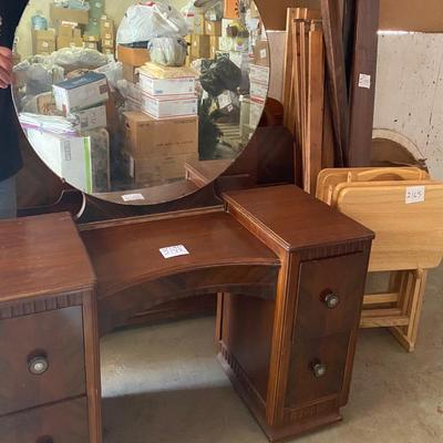 Vintage Walnut Vanity