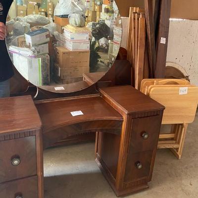 Vintage Walnut Vanity