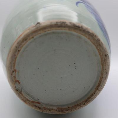 Vintage Chinese Qing Style Blue & White Ginger Jar