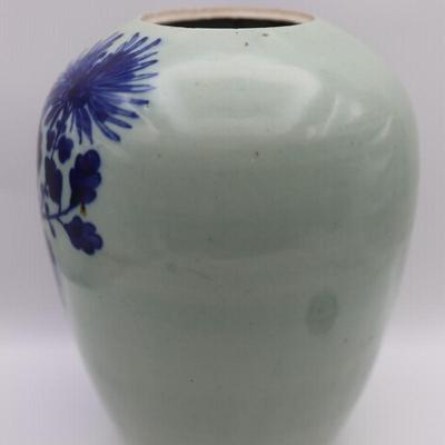 Vintage Chinese Qing Style Blue & White Ginger Jar