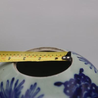 Vintage Chinese Qing Style Blue & White Ginger Jar