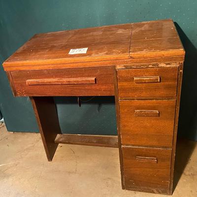 Sewing Cabinet with Singer Machine