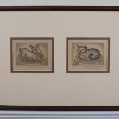 Signed CHRISTINE CHAGNOUX Framed Original Art