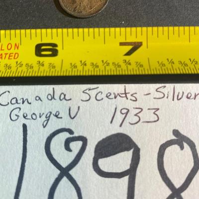1933 George V Canadian 5 Cents