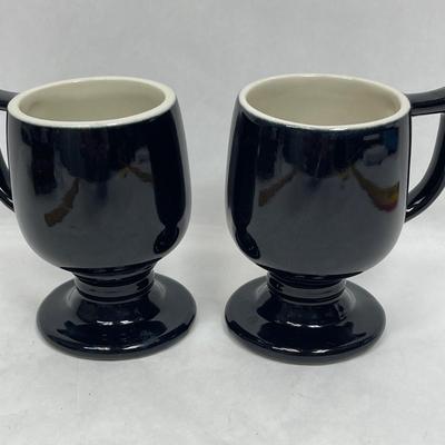 Pair of Ceramic MCM Pedestal-style Coffee Cups