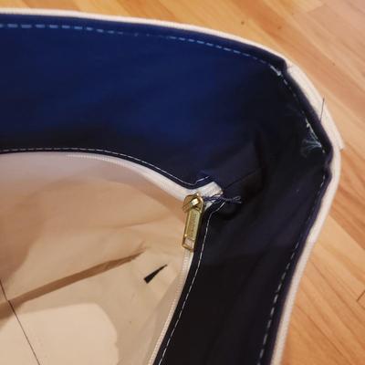 Four L.L. Bean Boat and Tote Monogrammed Canvas Bags (LLR-KD)