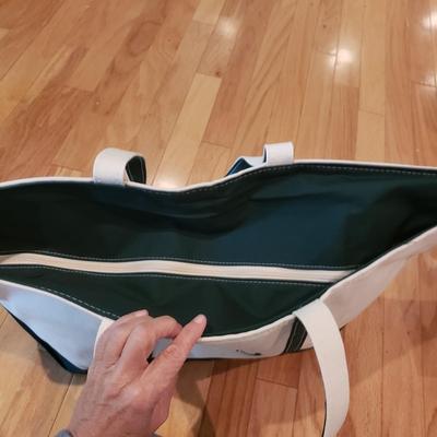 Four L.L. Bean Boat and Tote Monogrammed Canvas Bags (LLR-KD)
