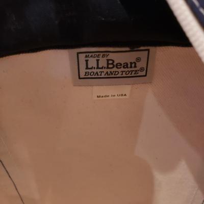Four L.L. Bean Boat and Tote Monogrammed Canvas Bags (LLR-KD)