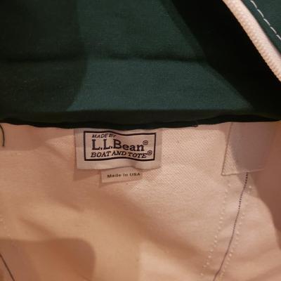 Four L.L. Bean Boat and Tote Monogrammed Canvas Bags (LLR-KD)