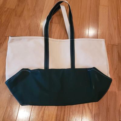 Four L.L. Bean Boat and Tote Monogrammed Canvas Bags (LLR-KD)