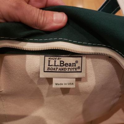 Four L.L. Bean Boat and Tote Monogrammed Canvas Bags (LLR-KD)