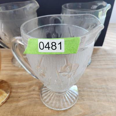 Lot of 4 Iris & herringbone Pitchers
