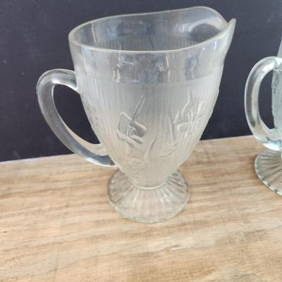 Lot of 4 Iris & herringbone Pitchers