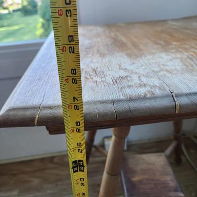 Antique Wood Table 20x20x27