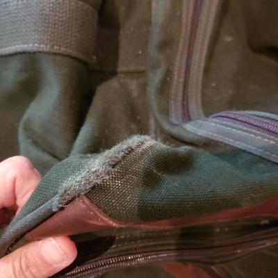 Two Identical Orvis Canvas/Leather Rolling Bags (LLR-KD)
