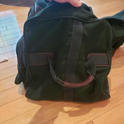 Two Identical Orvis Canvas/Leather Rolling Bags (LLR-KD)