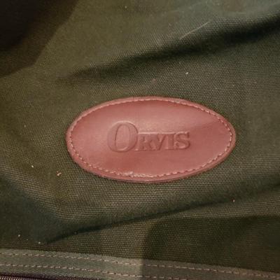 Two Identical Orvis Canvas/Leather Rolling Bags (LLR-KD)