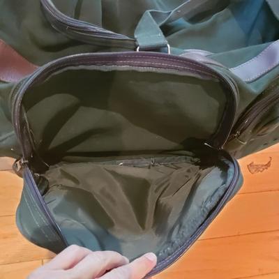 Two Identical Orvis Canvas/Leather Rolling Bags (LLR-KD)