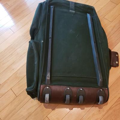 Two Identical Orvis Canvas/Leather Rolling Bags (LLR-KD)