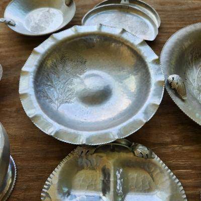 Massive Lot of Continental Silver Co Hammered Aluminum