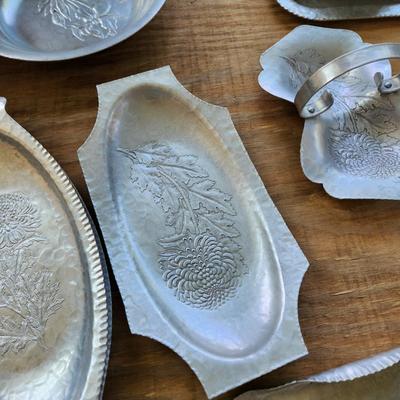 Massive Lot of Continental Silver Co Hammered Aluminum