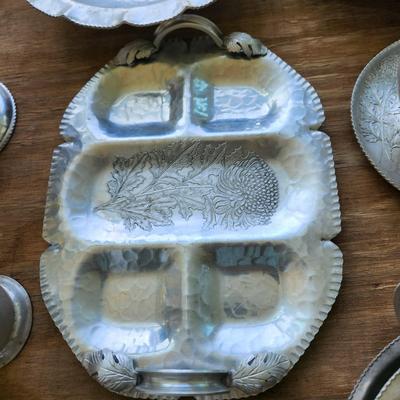 Massive Lot of Continental Silver Co Hammered Aluminum